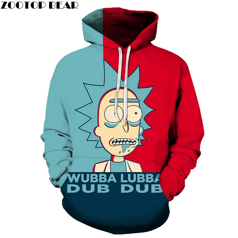  Rick and Morty Hoodies By jml2 Art Sweatshirt Men Brand 3D effect Print Shirt Casual Tracksuit Pull