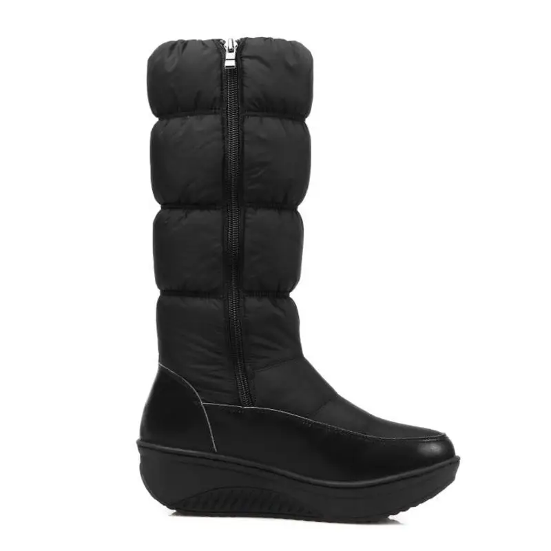 ZALAVOR/новые модные зимние ботинки; женская обувь на платформе; женские ботинки до середины икры; теплые женские ботинки; большие размеры 35-44