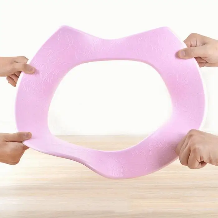 EVA Waterproof Toilet Seat O-type Washable Blue/Green/Pink Toilet Seat