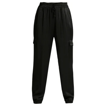 

Solada Pantaloni in raso con coulisse in vita e polsini sul finale