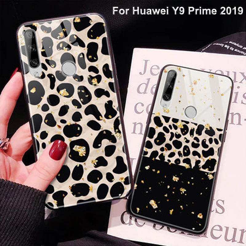 Для huawei Y9 Prime 2019 чехол из закаленного стекла Глянцевая задняя крышка Чехлы для