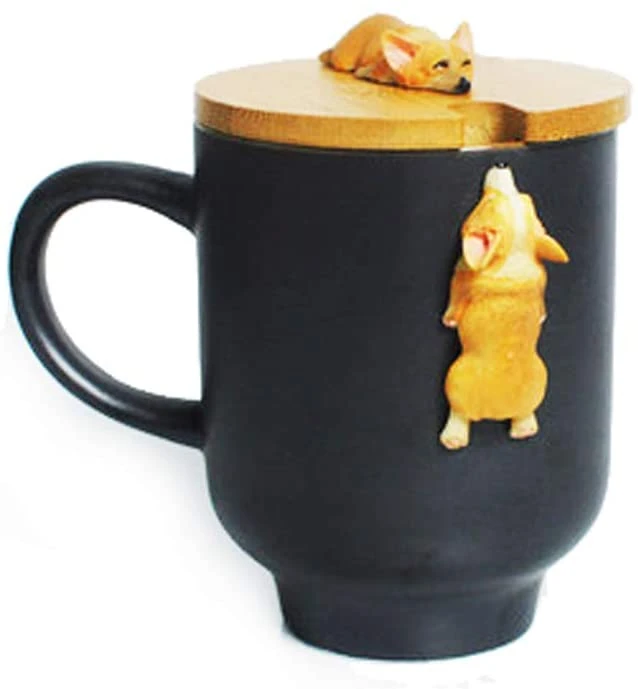 3dコーギーフレンチブルドッグマグカップかわいい犬猫爪コーヒー茶マグ桜二層セラミックジュースカップミルクマグ水カップ Mugs Aliexpress