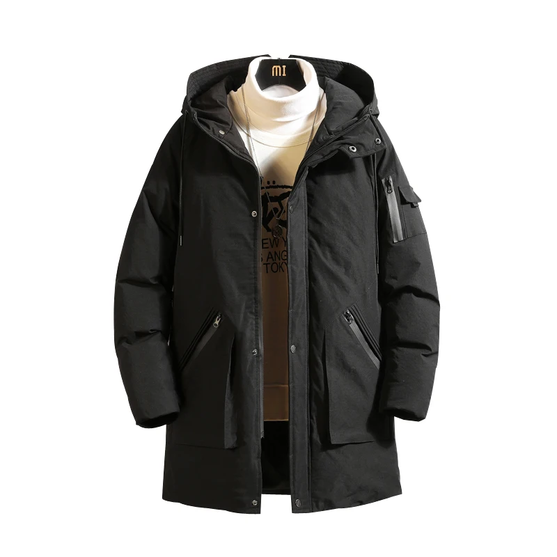 

Pop Nice Casual Classic Winter Jacket Men Windbreak Warm Padded Hooded Overcoat Fashion Outerwear Coat Plus Size L-5XL 5XL