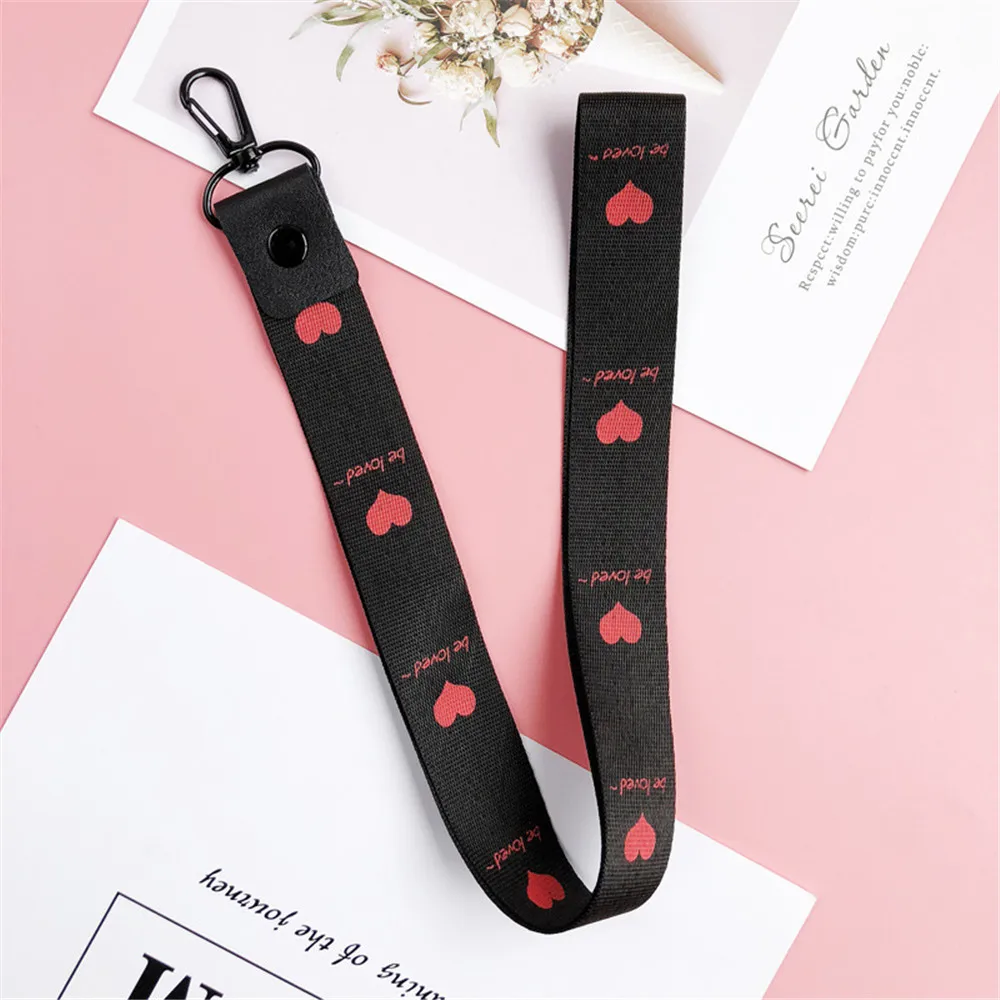 2 шт. ремешки с сердечками и выдвижной держатель для карт значок катушка телефона