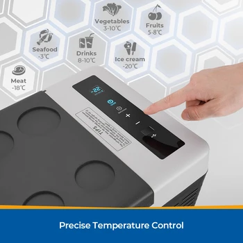 Mini nevera de 18L para coche con compresor, congelador, refrigerador de viaje, 12V/24V ENVÍO DESDE ESPAÑA 2