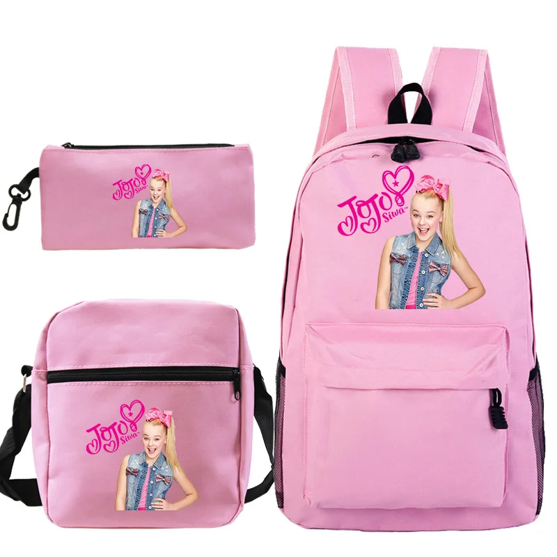 Красивый Jojo Siwa рюкзак для мальчиков и девочек школьные рюкзаки детские 3 шт./компл. школьная книга ранец для подростков детей - Цвет: photo colour