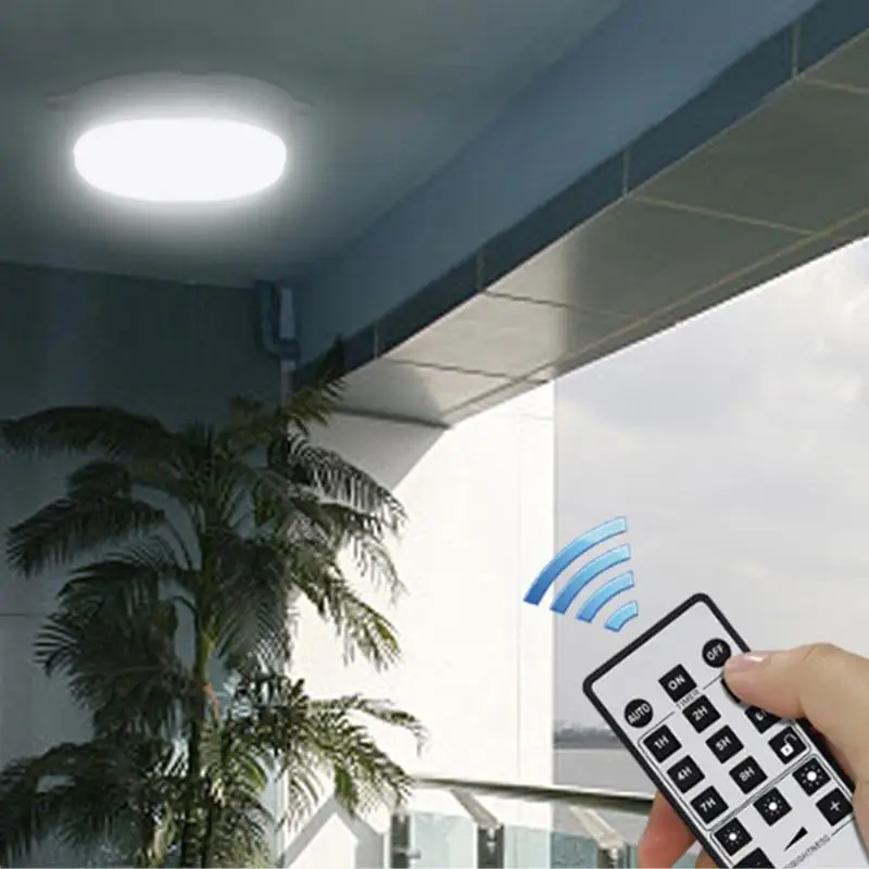 

Sperated Solar LED Ceiling Lamp Soft Light Effect Not Dazzling Non Fading Round Bulb Waterproof Garage Corridor Wall Light