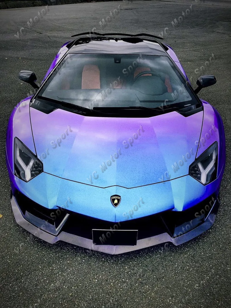 2011-2016 Lamborghini Aventador LP700 PUR AERO Style Front Bumper Lip CF (115)_