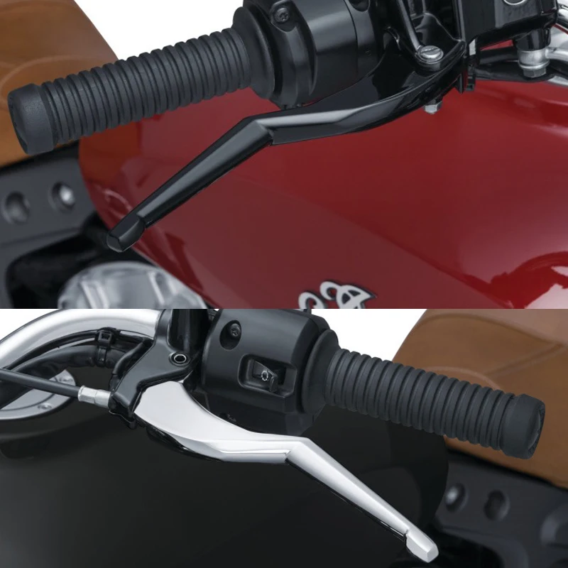 Levier de frein 2 Stripes Indian Scout, Scout Bobber & Scout Sixty à partir de 2015 Noir & Orange chez Kustom Store Motorcycles – Kustom Store Motorcycles