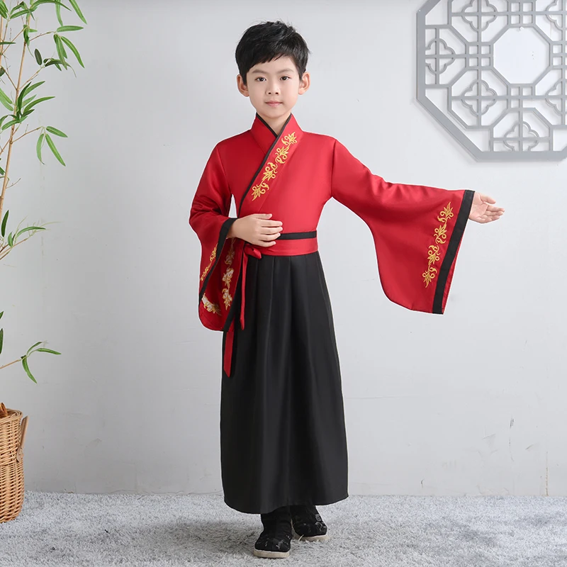 6 Hanfu для мальчиков и девочек, традиционный китайский национальный костюм, народное платье древней династии, праздничная Новогодняя одежда, костюм Тан, вечерние костюмы для костюмированной вечеринки - Цвет: 6
