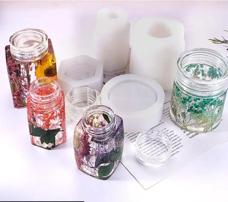 Diy Cuboid круглая колонна коробка для хранения бутылок силиконовая форма