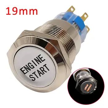 

19mm Metal push button switch LED Power Switch Waterproof Engine Switch Stainless Steel Car Auto Motorcycle Engine Starter