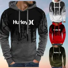 

Men's Hurley Print Hoodies Hip Hop Camouflage Comfortable Tops Spring Fall Loose Casual Splashing Printing Sports Sweatshirts