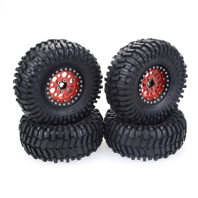 4 шт. 2 дюймов Beadlock Колесные диски и грязи Grappler резиновые шины для 1:10 RC Rock Crawler Traxxas