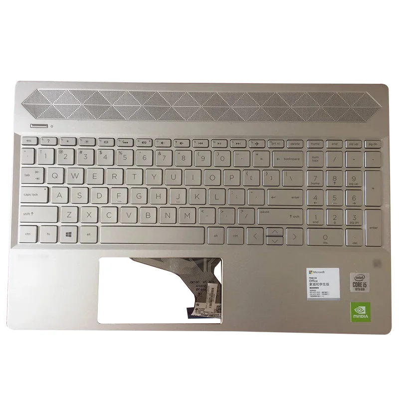 

NEW Original Laptop Palmrest Upper Case US Backlit Keyboard Touchpad For HP 15-CS 15-CW Series L24752-001 Sliver