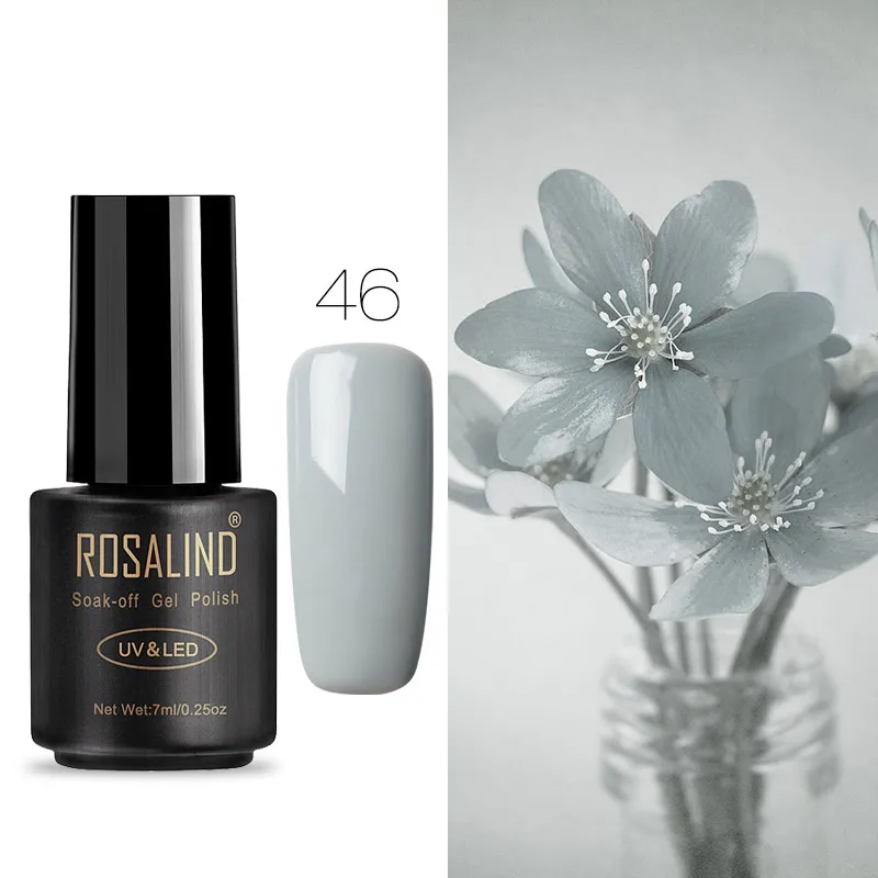 RA46 ROSALIND Гель-лак для ногтей Полупостоянный УФ для ногтей все для маникюрной основы верхнее покрытие Гель-лак для ногтей Лучший лак гель - Цвет: RA46