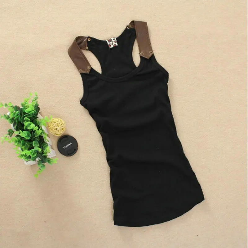 Женская майка топ без рукавов WB01 летняя хлопковая блузка майка|camisole tank top|tank top
