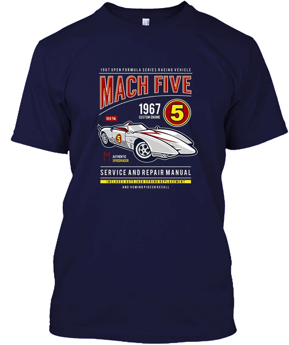 Printing T Shirts Speed Racer Mach Five Service Repair Manual T-Shirt Short Men Crew Neck Fashion 2018 Tee WTDXVUIL |
