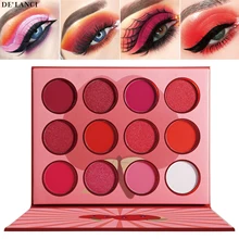

DE'LANCI Red Highly Pigmented Eyeshadow Palette Kit,Matte Shimmer Bright Eye Makeup Set for Girl Women,Ruby Rose Shadows beauty