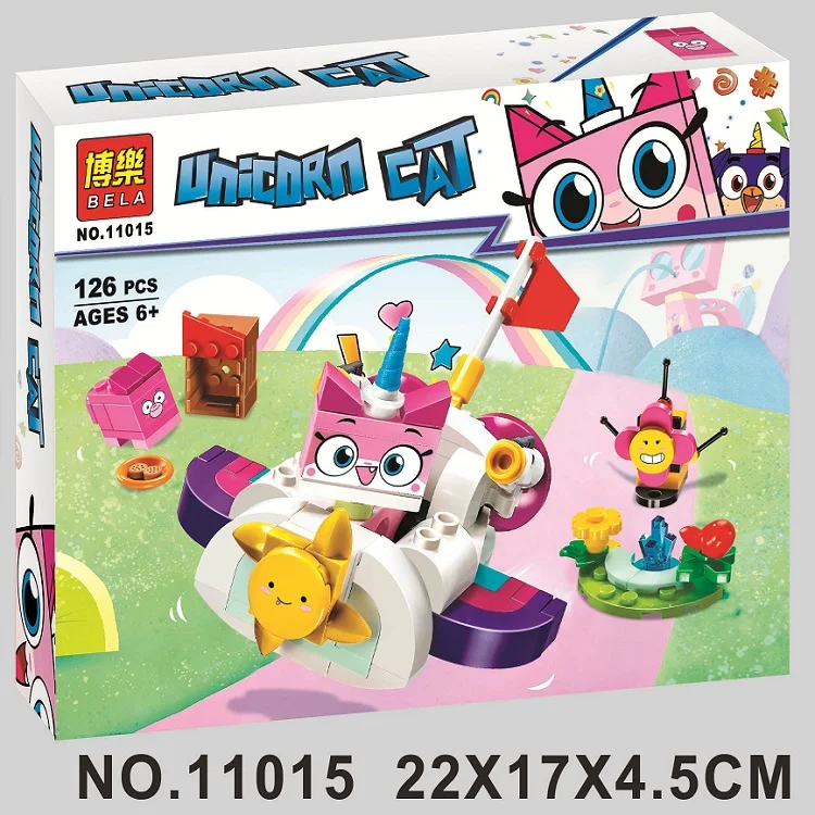 11015 Unikitty облачный автомобиль сборный квадратный медведь строительные блоки 126 шт