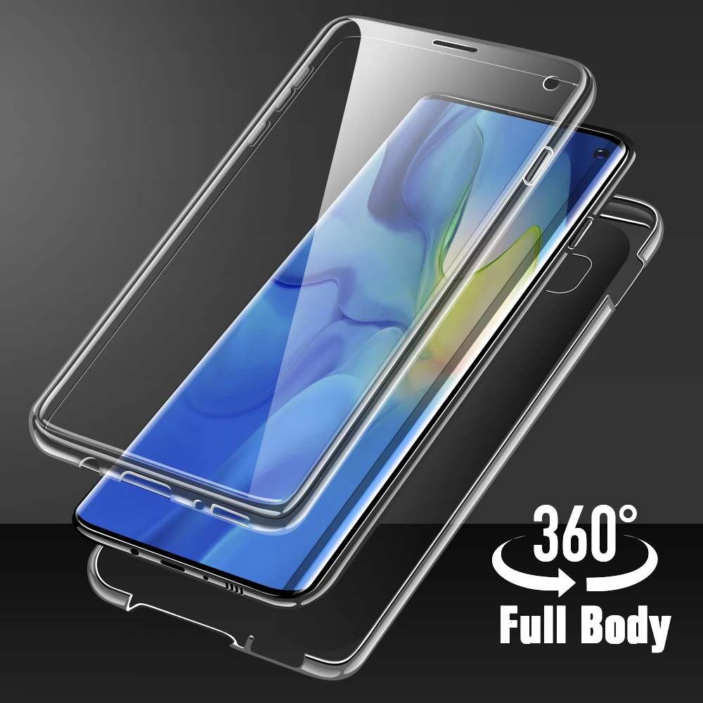 Ультратонкий мягкий прозрачный чехол KISSCASE 360 с откидной крышкой для Samsung Galaxy S7 S6