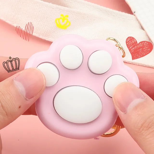 Kawaii Fidget Toys Mini Cat Paw Game Keychain Led Electronic Memory Games for Kids Adults Anxiety Stress Relief Toys Juguetes 5