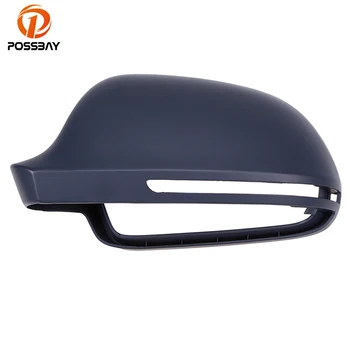 

POSSBAY Car Side Door Mirror Cover Trim Fit for Audi A5/S5 Coupe/Sportback 2008-2016 ABS Dark Grey Rear View Mirror Protevtion