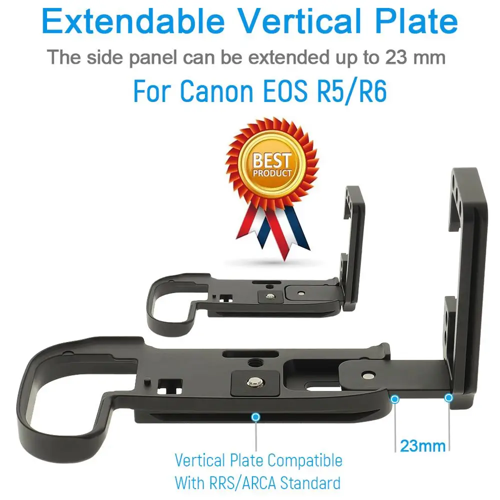 Quick Release L Plate Bracket Holder Hand Grip for