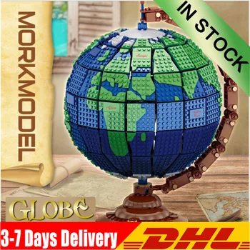 

MORK DHL Creative Series 031001 2420Pcs Globe Building Blocks Model of The Earth Educational Assembly Brick Toys Chirstmas Gifts
