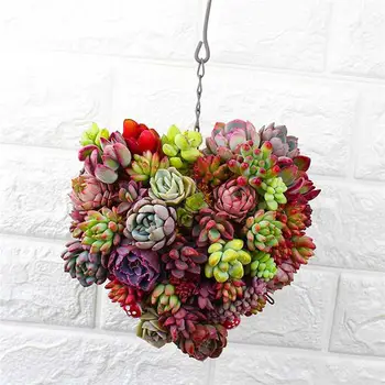 

Flower Hanging Basket Heart Shape Dwarf Trees Potted Classic Ironed Wall Planter Pot Shelf Home Decoration Wall Plants Shelf