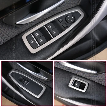 

Car styling Window Lifter Control Frame Car Window Switch Decor Armrest Panel Trim Interior For BMW 3 series f30 f34 Accessories