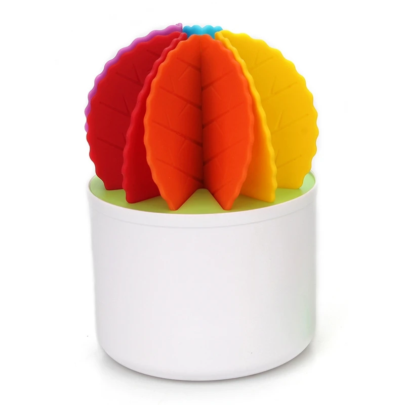 Украшение стола кактус бонсай форма силиконовые подставки набор коврик для стола - Цвет: Multi