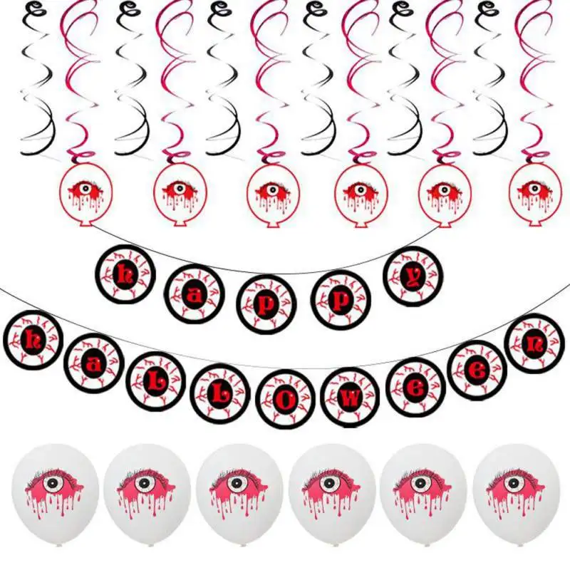 

Halloween Ballon Set Banner Horror Eye Party Balloon Props Halloween Decoration Supplies Halloween Party Props