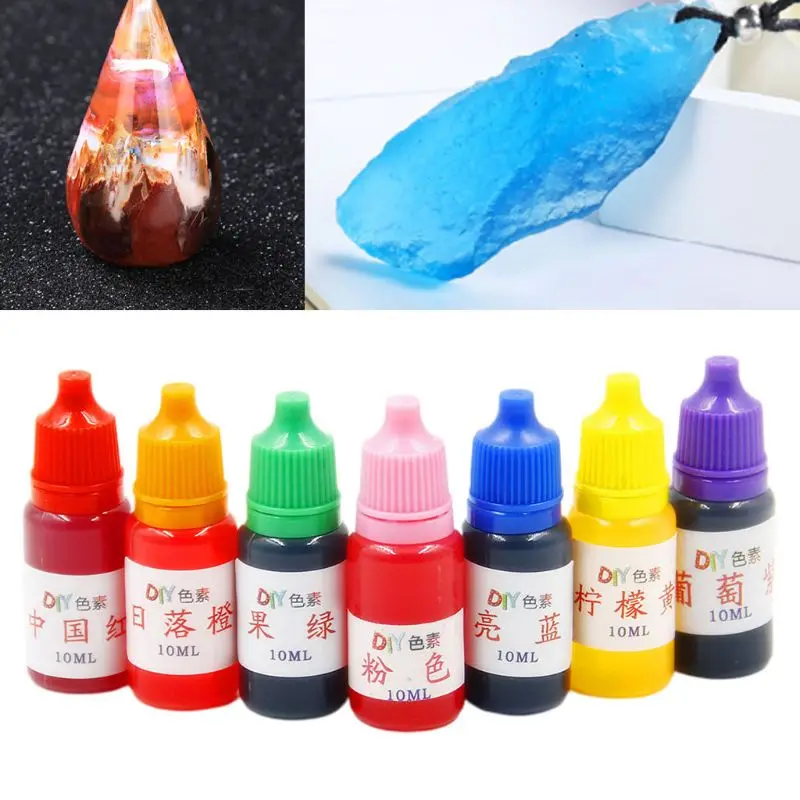 Food Grade Dyeing Pigment Slime Crystal Mud Colorant Epoxy Crystal 7 Pcs/set 10ml DIY Hand-Made Jewelry Accessories epoxy resin pigment experimental pigment