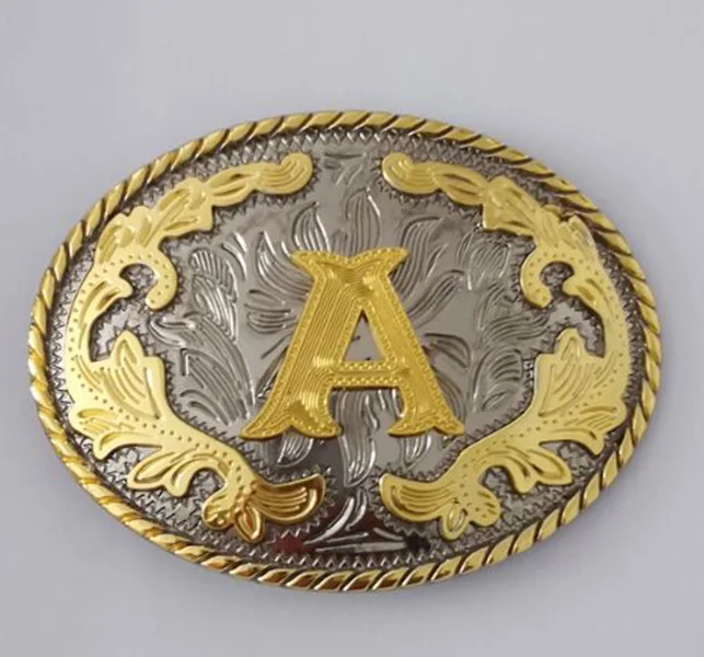 Novelty & More Belt Buckles Initial Letters Belt Buckle for Men Western