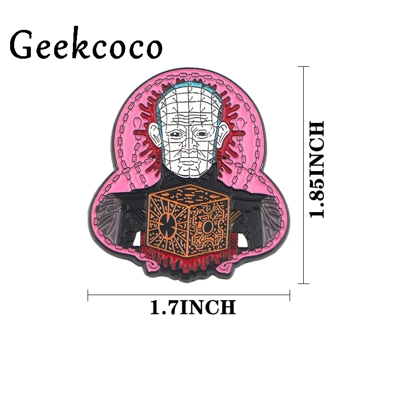 10 шт./лот Hellraiser броши для мужчин и женщин цинковый сплав Эмаль Булавка мультфильм для рубашки рюкзак Одежда Декоративные значки J0660