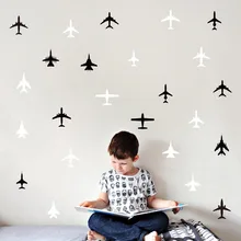 Amazon простые детские настенные наклейки для детского сада декоративные наклейки самолет винил экологически чистые