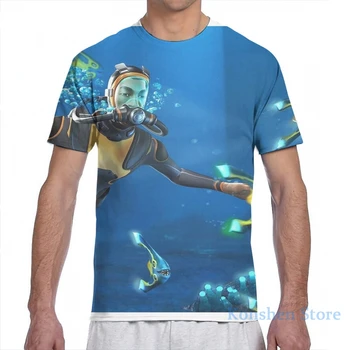 Мужская футболка Subnautica(3), женская модная футболка с принтом по всей длине, топы для мальчиков, футболки с коротким рукавом