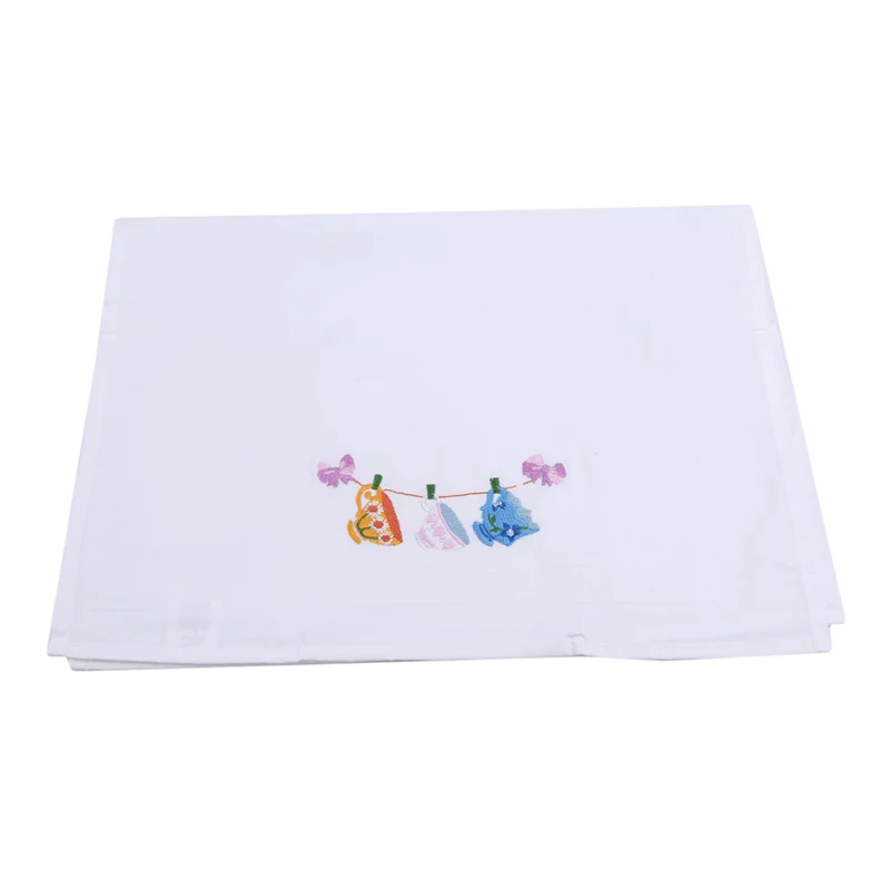 Хлопковое простое чайное полотенце, стекло, лаконичная высококлассная настольная салфетка, ручная вышивка, свадебная салфетка, супер впитывающая, украшение для дома