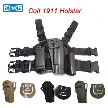 

Tactical Colt 1911 Leg Gun Holster Airsoft Quick Drop Thigh Pistol Holster Military Hunting Right Hand Gun Case Carry Pouch