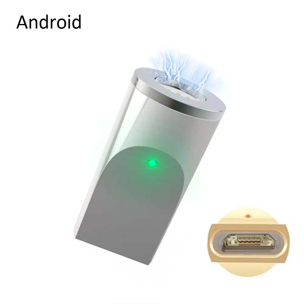 Magnetic Adapter 3A Current Fast Charge Magnetic Converter Three- In- One Adapter IOS Android Type-C Magnetic Transfer Micro U - Цвет: E
