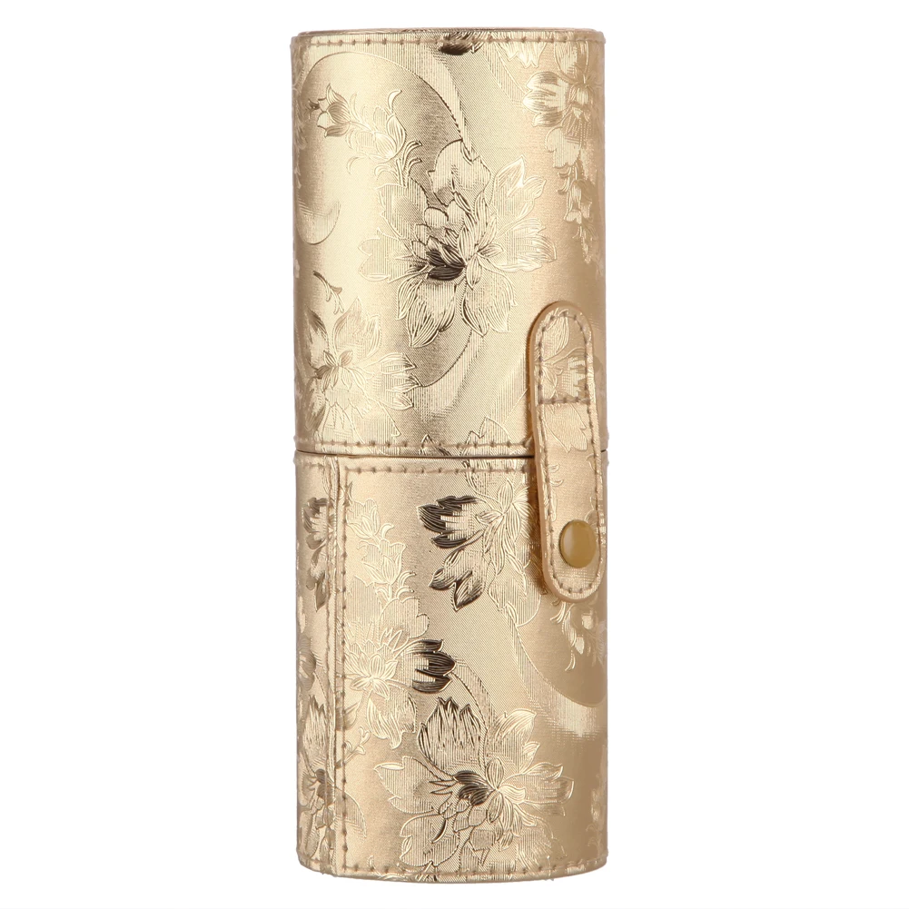 Gold Printing 1 шт. косметичка для хранения кистей сумка-чехол для косметики Органайзер кисти ручки контейнер для стаканов тубус Твердые Косметические Инструменты Новинка - Цвет: Gold Printing