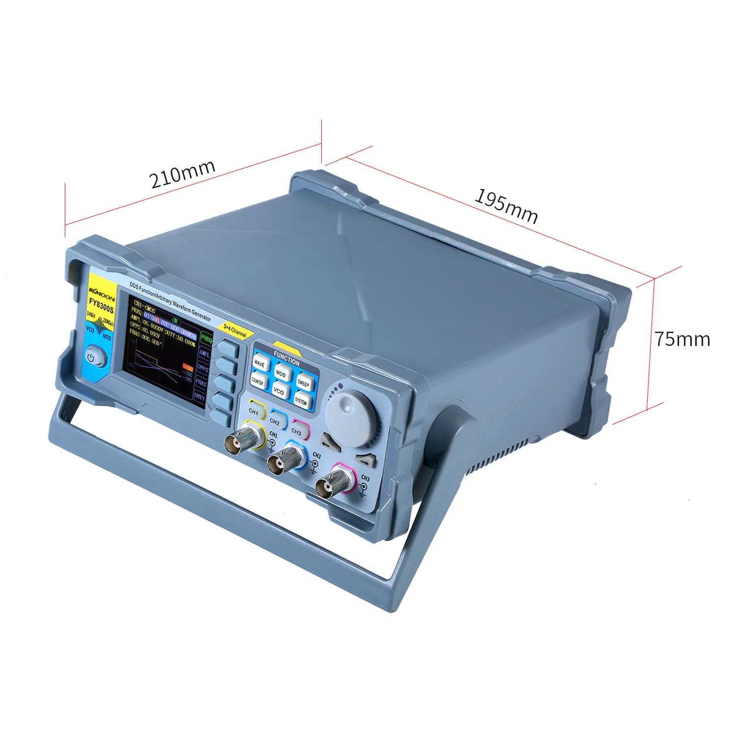 KKmoon FY8300S-60M трехканальный DDS генератор сигналов функция генератор DDS 250MSa/s генератор частоты частотомер