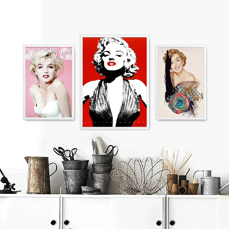 Modular Picture Poster Prints Marilyn Monroe Abstract Canvas Painting Wall Art Nordic Style Home Decor For Living Room No Framed | Дом и сад