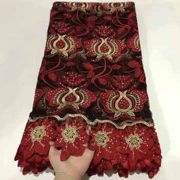 

Skin friendly Top Class Neat embroidery lace Very soft African cord fabric Nigerian Ghana Dubai celebration sewing gown