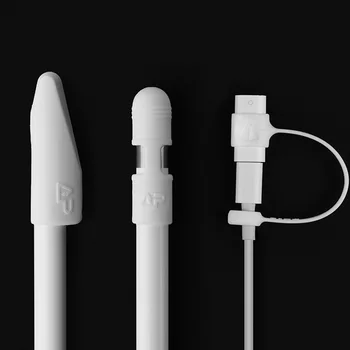 

6 Pieces for Apple Pencil Cap Holder Charger NIb Cable Protector White