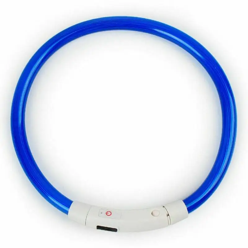 usb зарядный ошейник для питомца собаки перезаряжаемый светодиодный ошейник для щенка безопасный ошейник для кошки с батареей мигающий ночной светящийся с D1F4