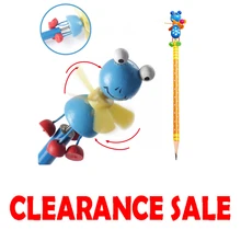 

New Windmill Animal Doll Pencils Designs Non-toxic Lead Free Wooden HB Wood Windmill Pen Write Shanghai