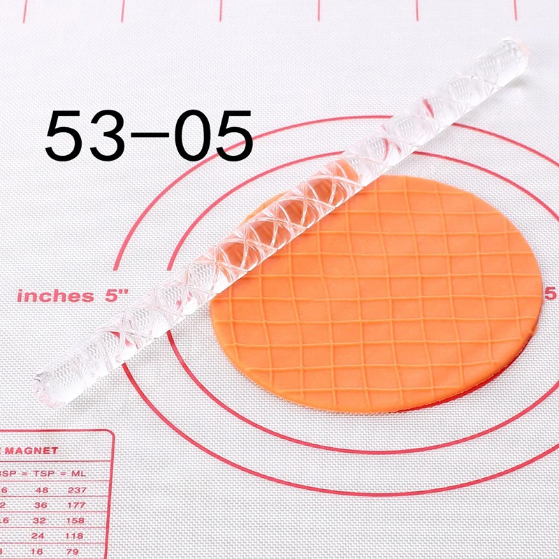 Различные палочки для теста с антипригарным акриловым тиснением Скалка прозрачная скалка для торта ролик для украшения кондитерского изделия инструмент для приготовления теста