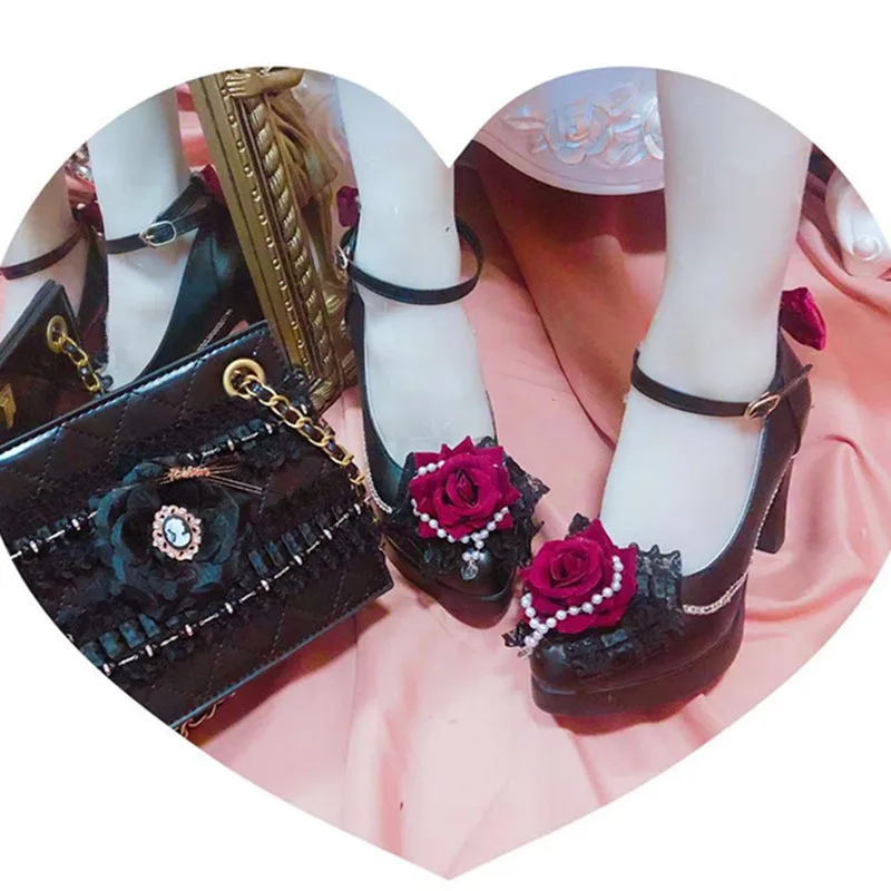 Оригинальные женские розовые туфли мэри джейн на Высоком толстом каблуке и